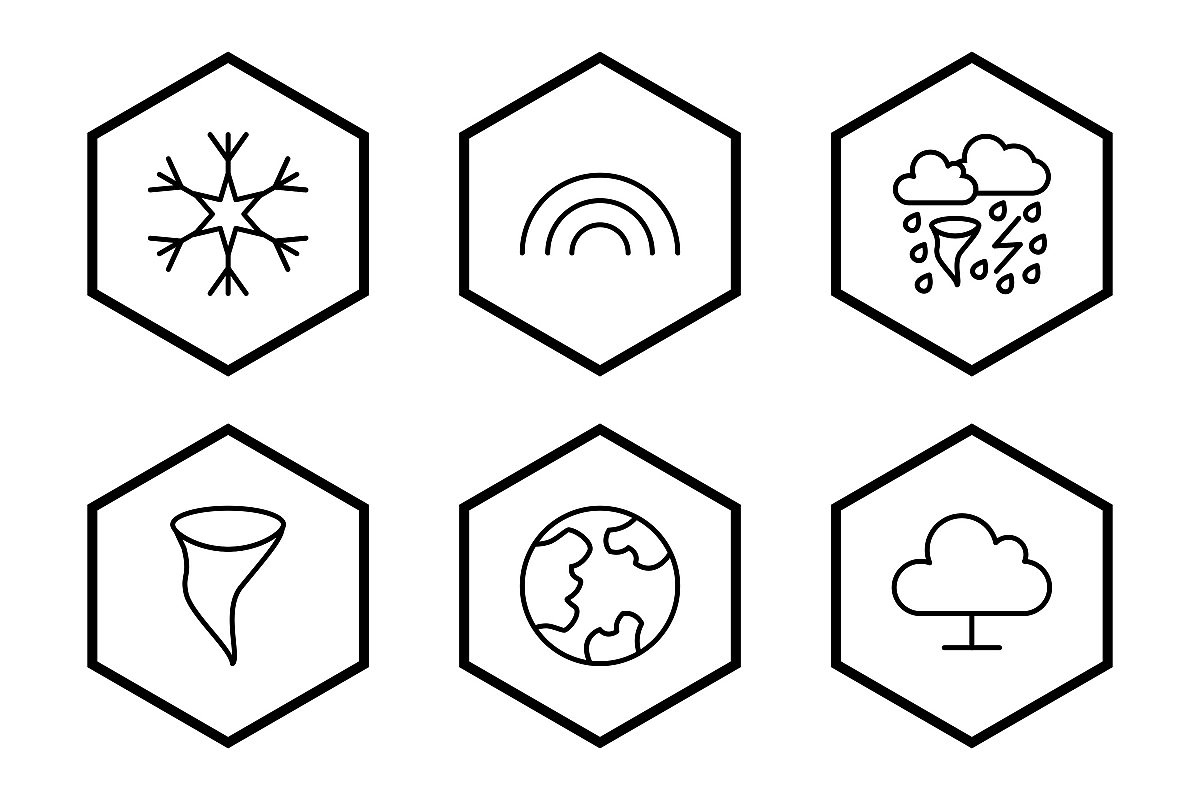 Set Of Weather And Season Icons example image 1