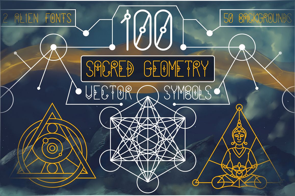 100 Sacred Geometry Symbols example image 1