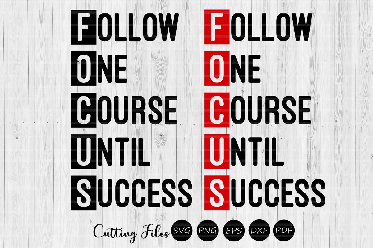 Follow one course until success| SVG cut file | Motivational example image 1