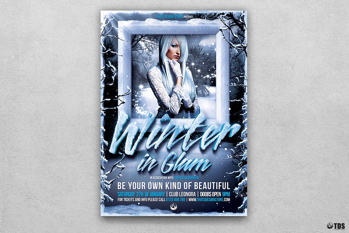Winter Glam Flyer Template V1 example image 1