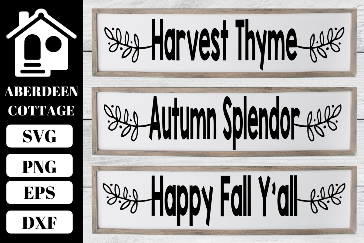 Fall Sign SVG Collection 1 example image 1