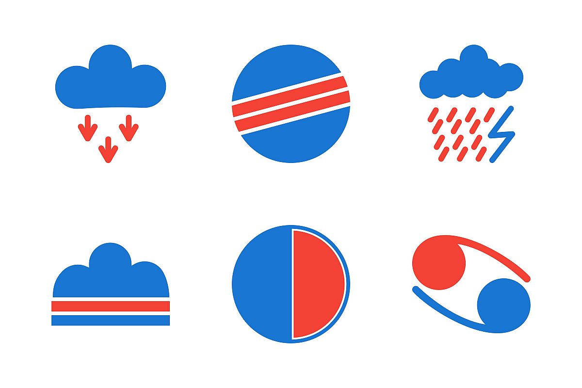 Set Of Weather And Season Icons example image 1