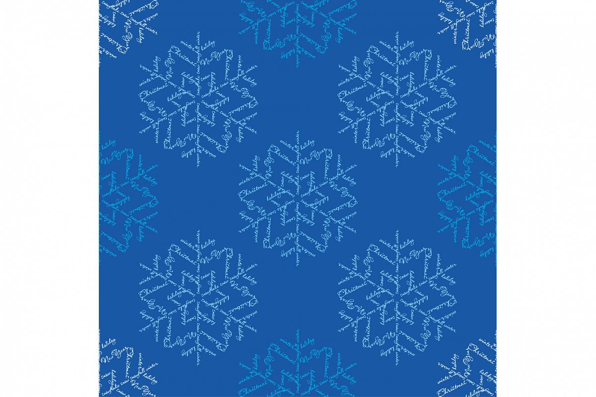 Seamless background with snowflakes. example image 1