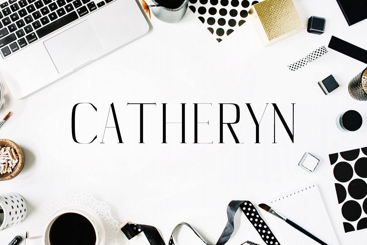 Catheryn Serif 4 Font Family Pack example image 1