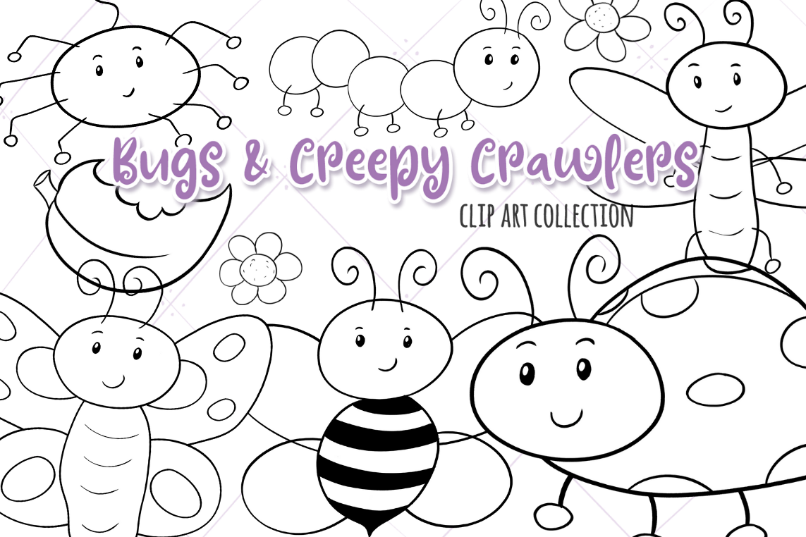 Bugs and Creepy Crawlers Digital Stamps example image 1