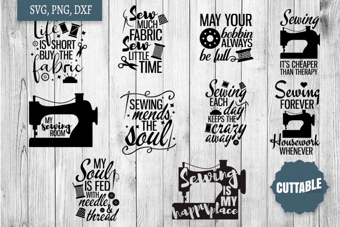 Download Sewing SVG bundle, Sew crafty, sewing quotes cut file bundle