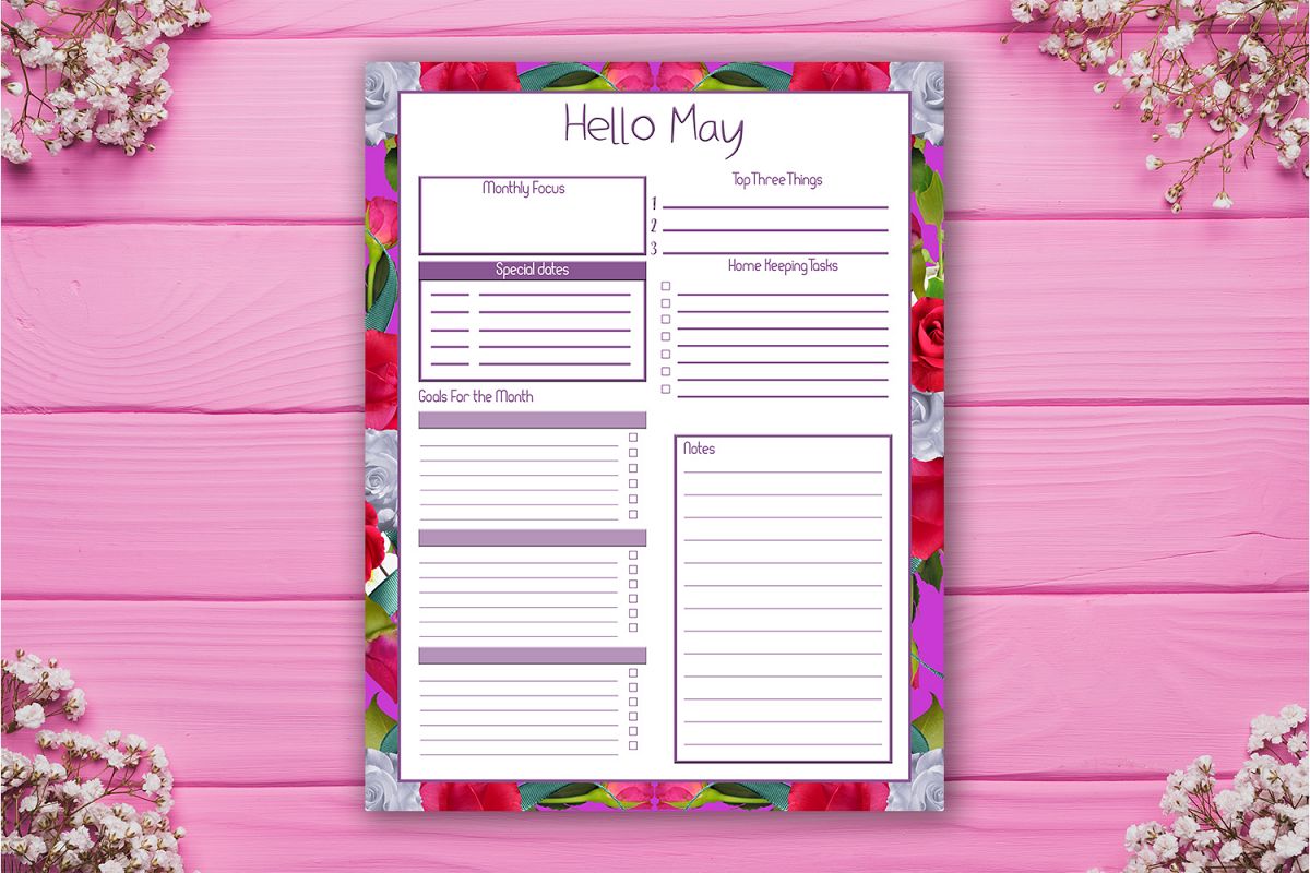 Every month Planner, Hi May well, Regular Organizer, SALE photo regarding Monthly Organizer identify Regular Planner, Hello there May perhaps, Month to month Organizer, SALE