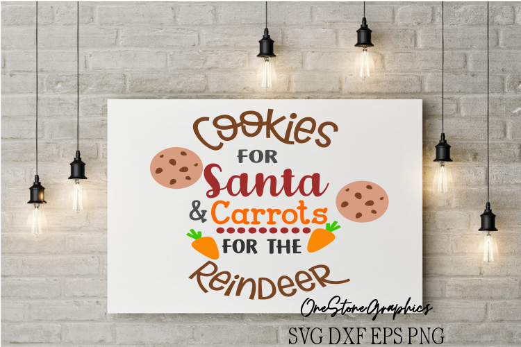 Cookies for santa and carrots for the reindeer svg,santa svg example image 1