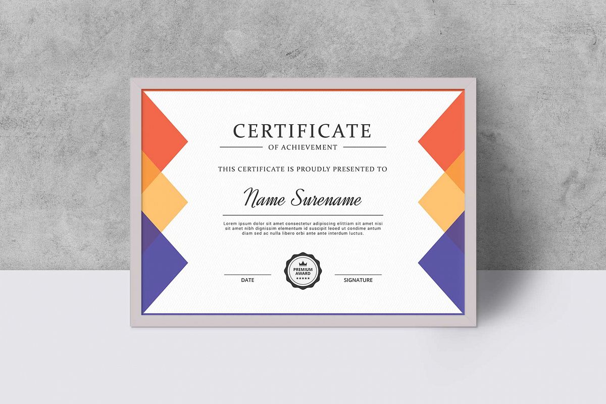 Certificate example image 1