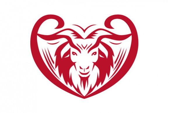 Cashmere Goat Head Retro example image 1