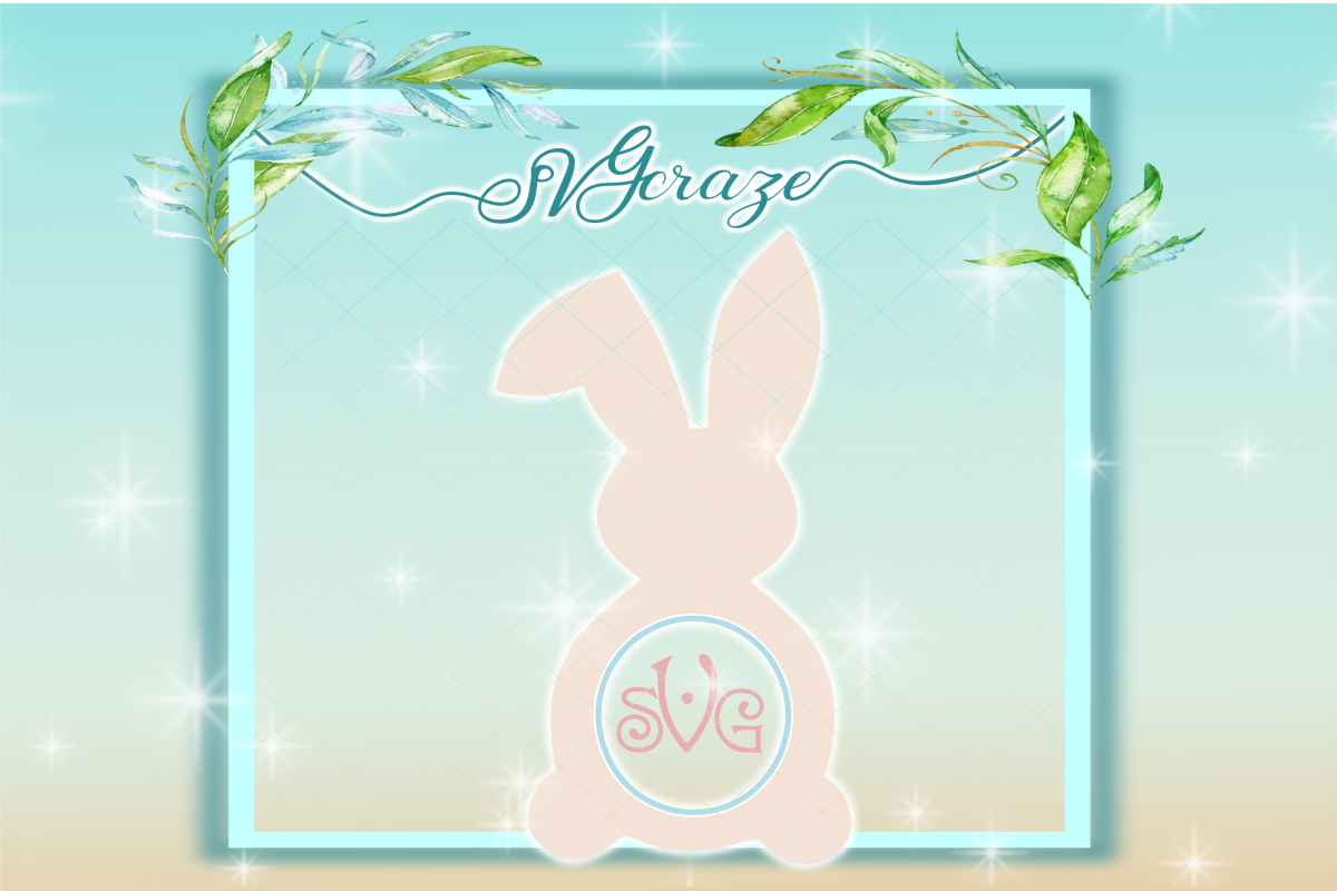 Easter Bunny Svg, Bunny SVG, Monogram SVG example image 1