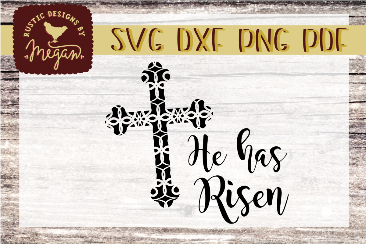 He Has Risen SVG - Easter Cut file example image 1
