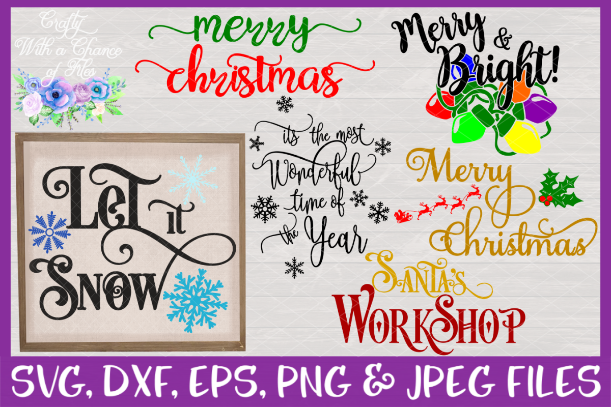 Christmas Quote SVG Bundle - Sign Designs example image 1