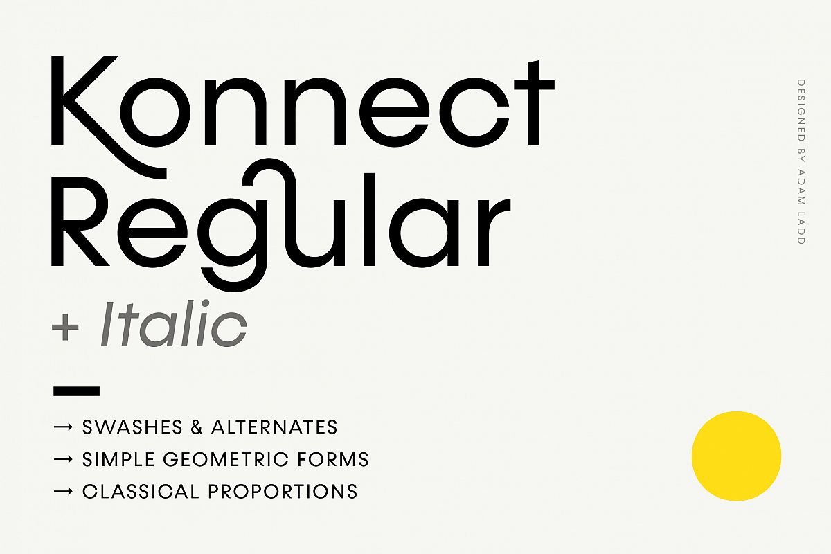 Konnect Regular & Italic Fonts example image 1