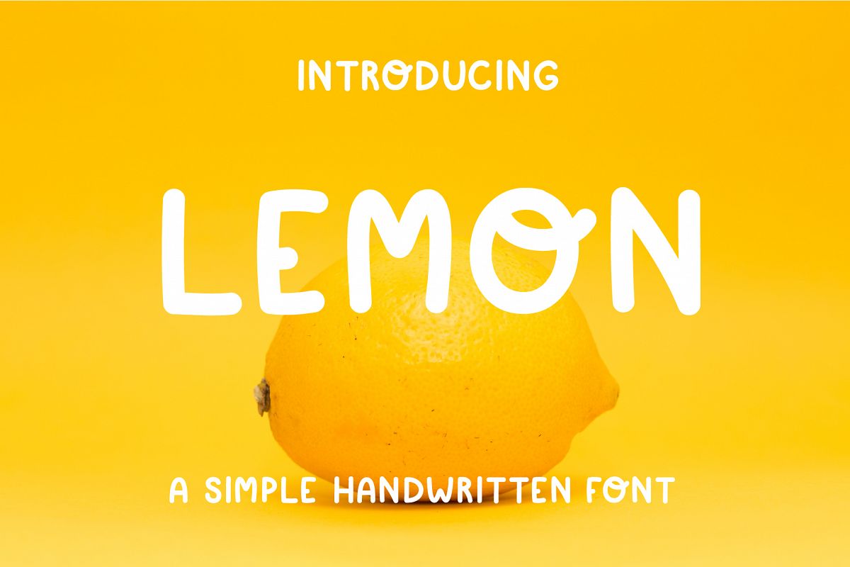 Simple playful font - Lemon example image 1