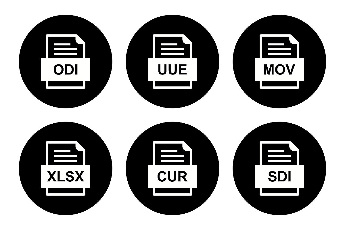 Set Of File Formats Icons example image 1