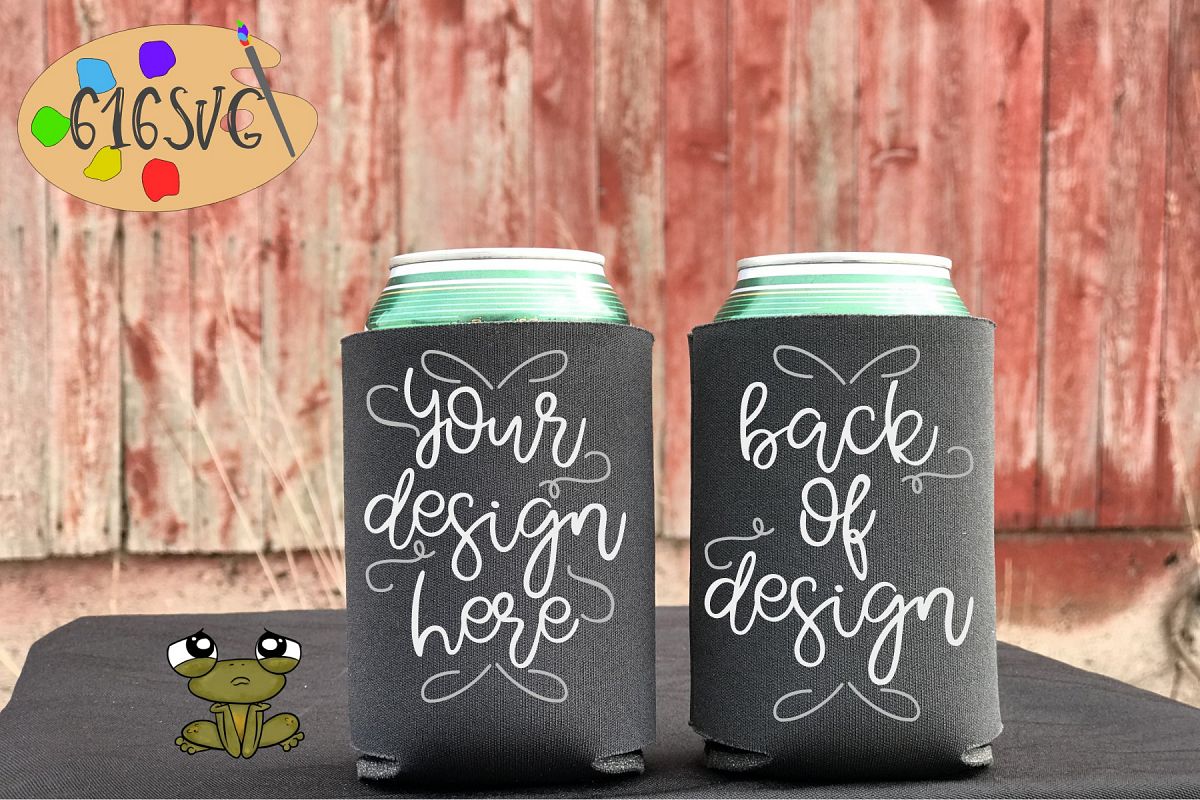 Charcoal Can Cooler Mockup example image 1