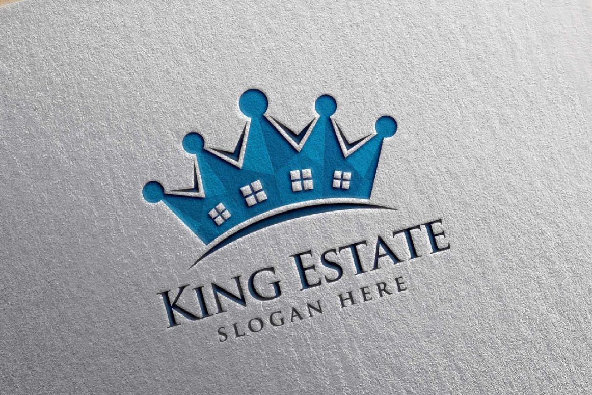 Real Estate Logo, King Estate Logo example image 1