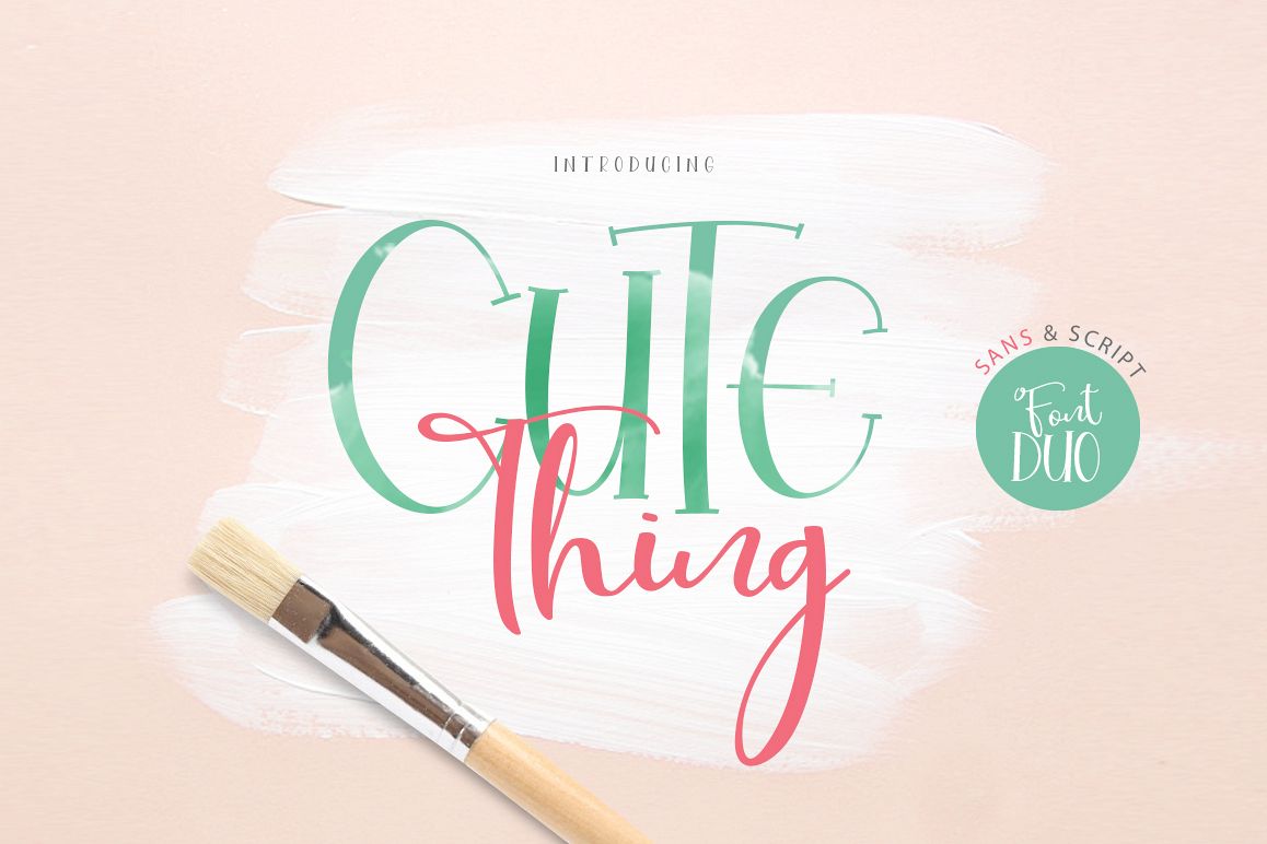 Cute Thing Font Duo example image 1