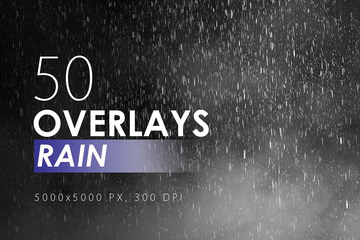 50 Rain Overlays example image 1