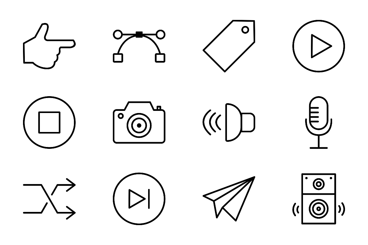 Set Of Multimedia Icons example image 1