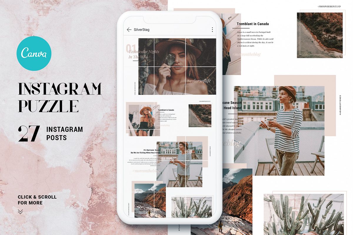 #InstaGrid 1.0 - Instagram Canva Puzzle Template example image 1