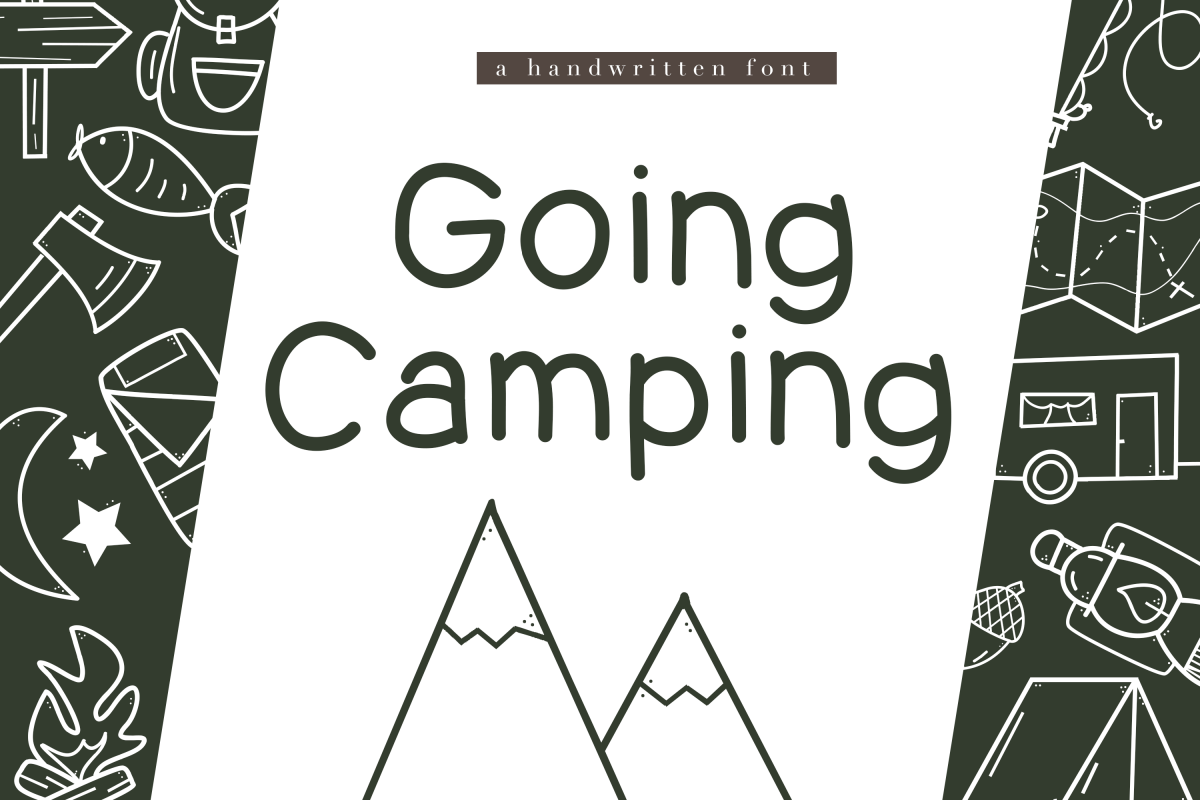 Going Camping - A Handwritten Font example image 1