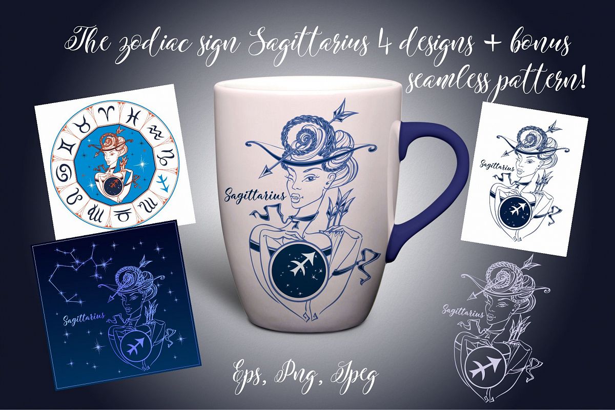 The zodiac sign Sagittarius. example image 1