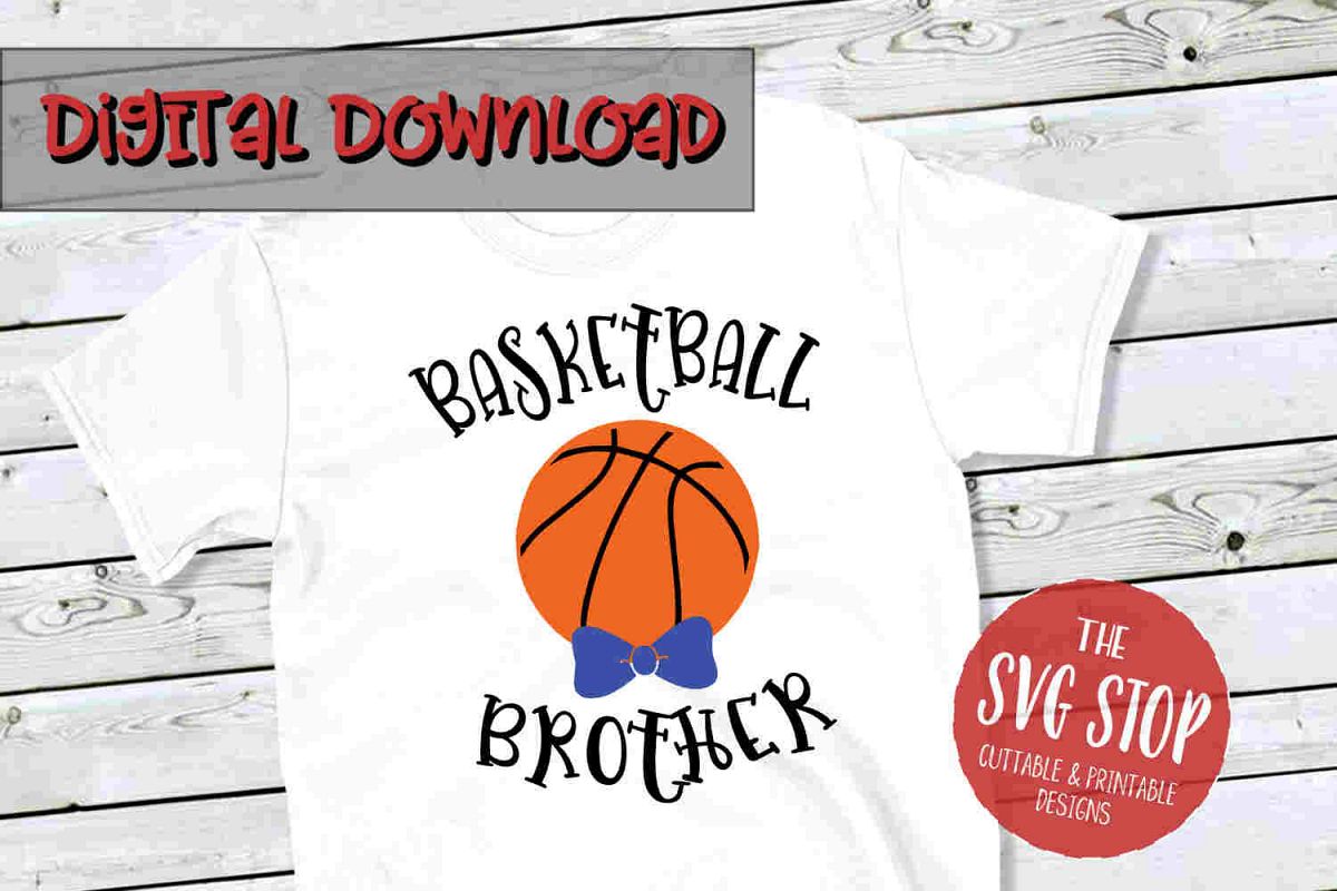 Basketball Brother -SVG, PNG, DXF example image 1