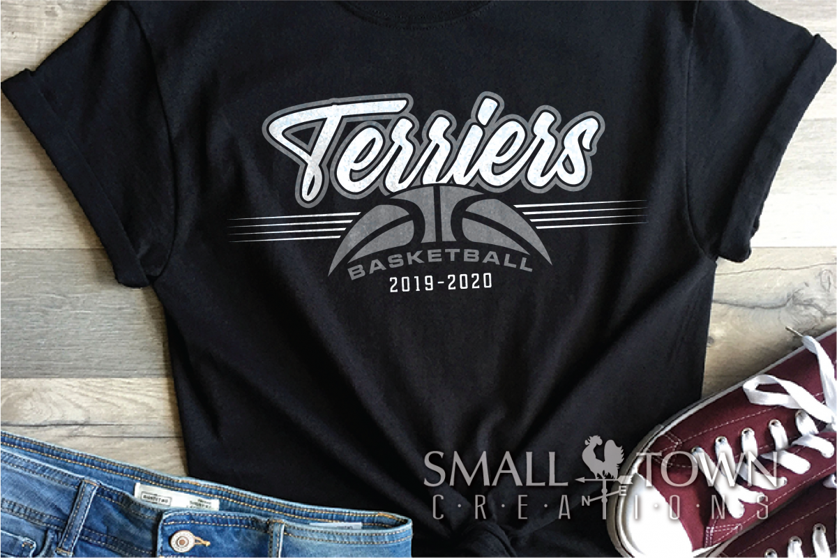 Terrier, Basketball, Sport, Team, Logo, PRINT, CUT, DESIGN example image 1