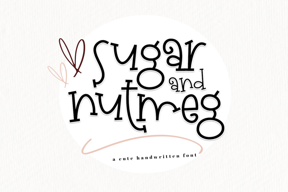 Sugar and Nutmeg - A Fun Handwritten Font example image 1