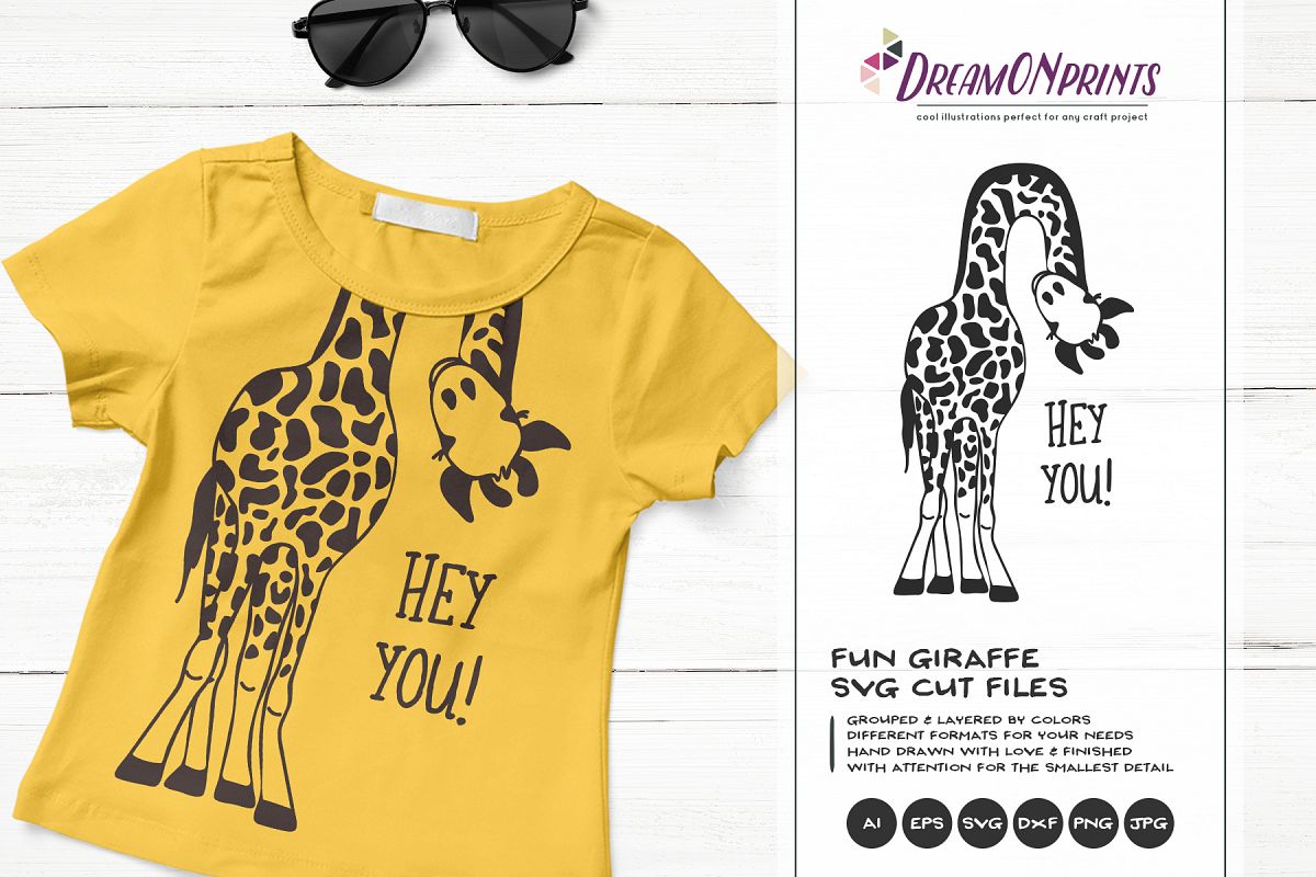 Download Hey YOU | Fun Giraffe SVG | Funny Giraffe Illustration