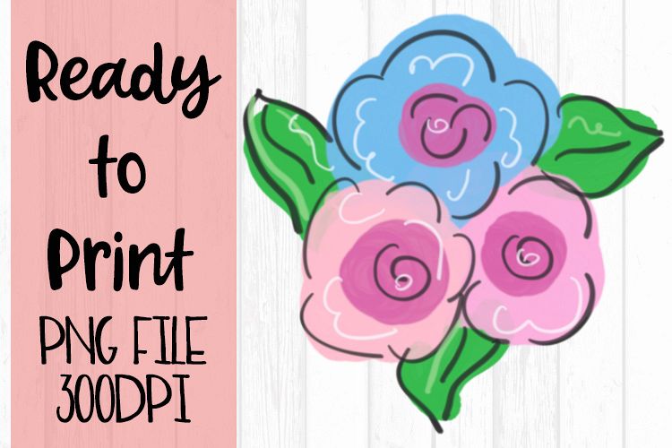 Flowers Cluster Ready to Print example image 1