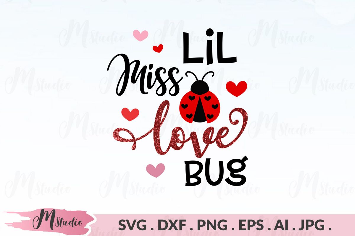 Download Lil Miss Love Bug svg.