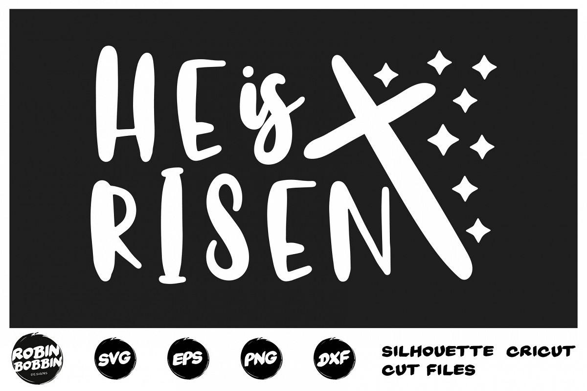 Easter svg, He Is Risen SVG, Jesus Easter svg, Christian svg example image 1