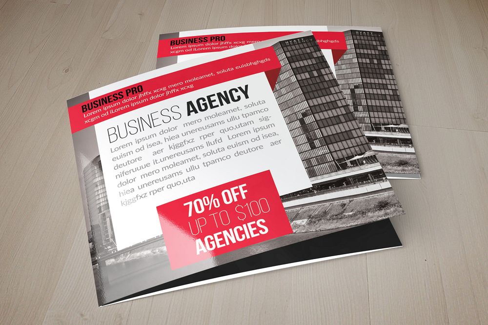 Business Square Trifold Brochure example image 1