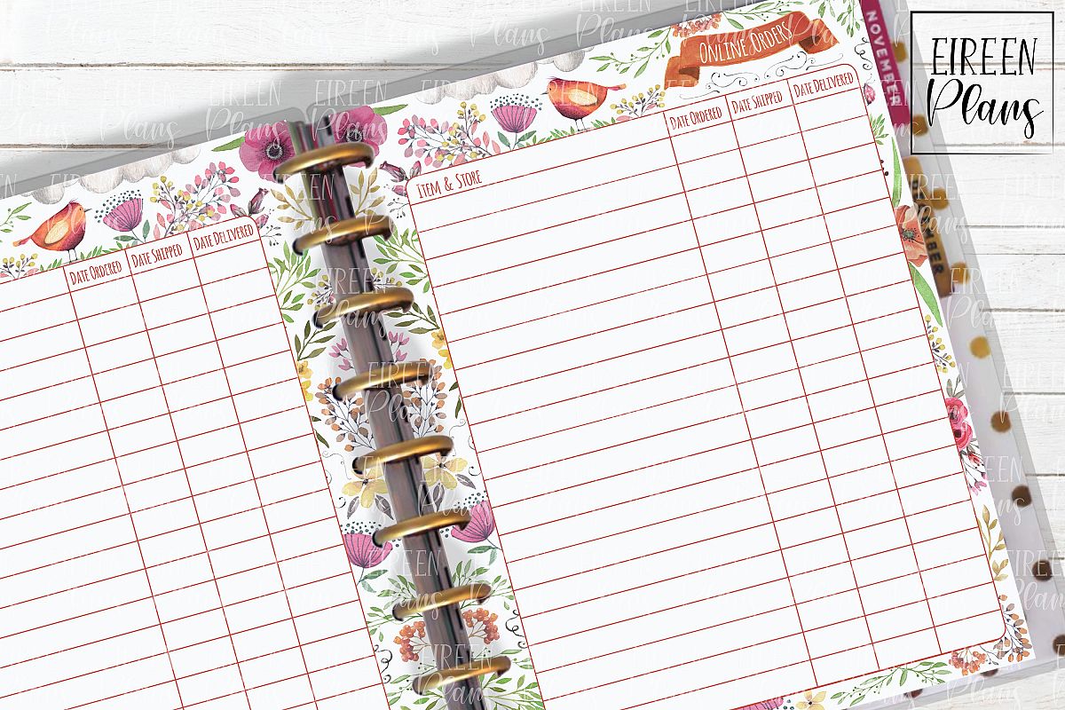 Onilne Orders Tracker for Classic Happy Planner example image 1