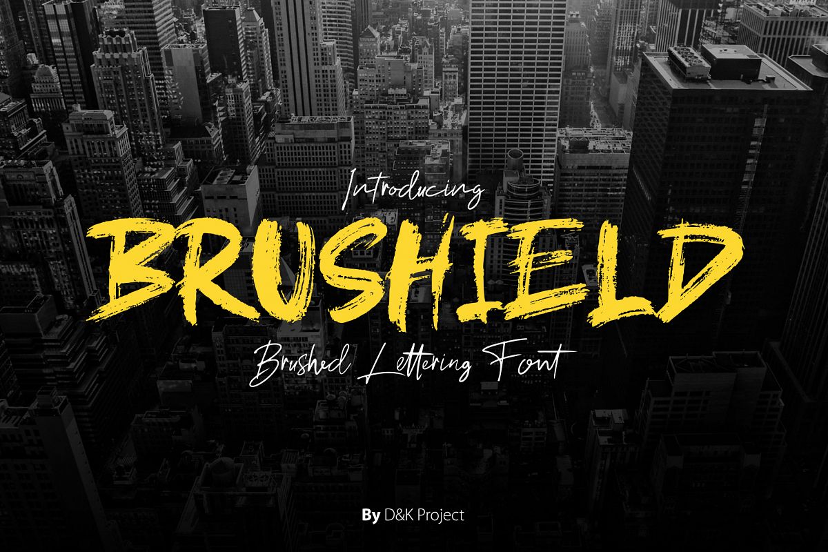 Brushield handwritten brush font example image 1
