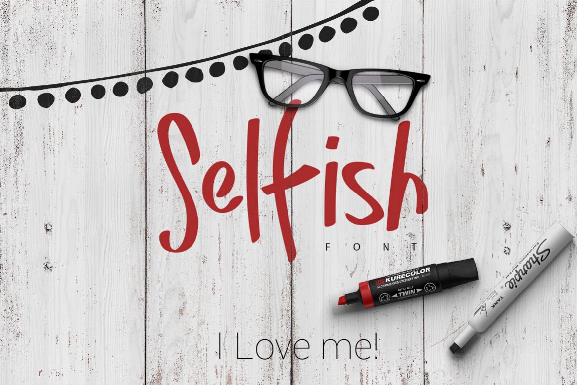 Selfish Font example image 1