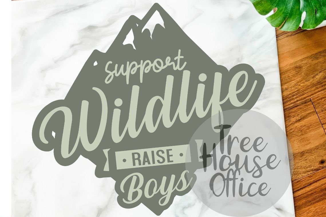 Support Wildlife Raise Boy MomLife Dadlife SVG/DXF/PNG/jpeg example image 1