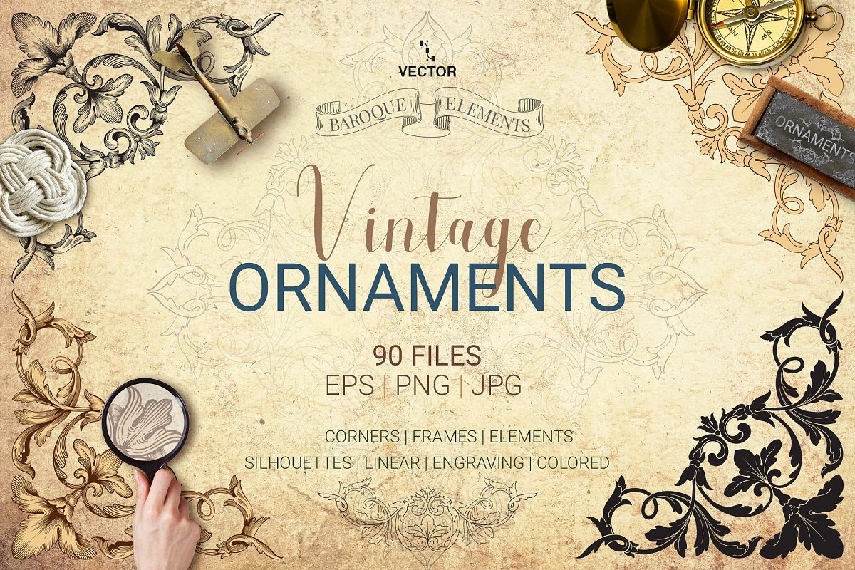 Vintage Ornaments in baroque style example image 1