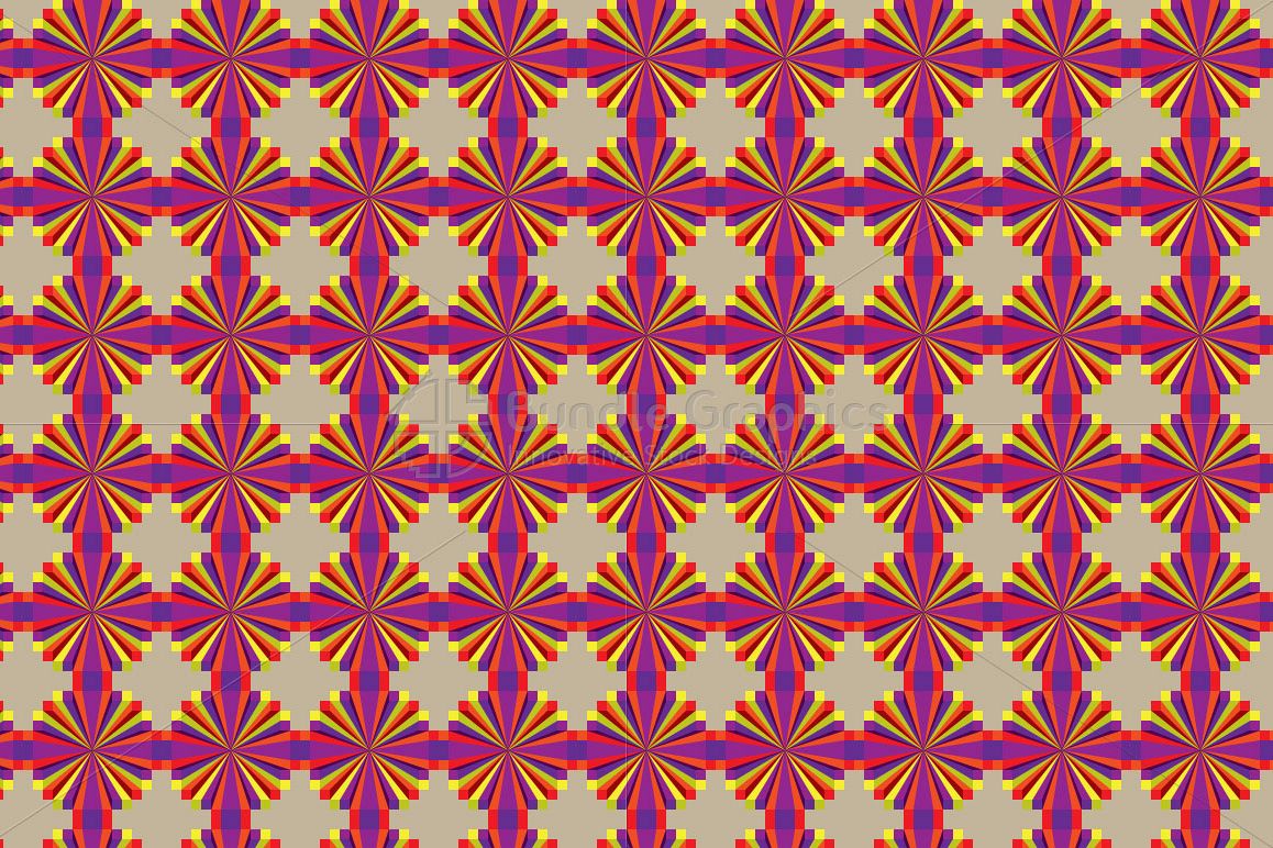 Colorful Geometrical Illusion Pattern example image 1