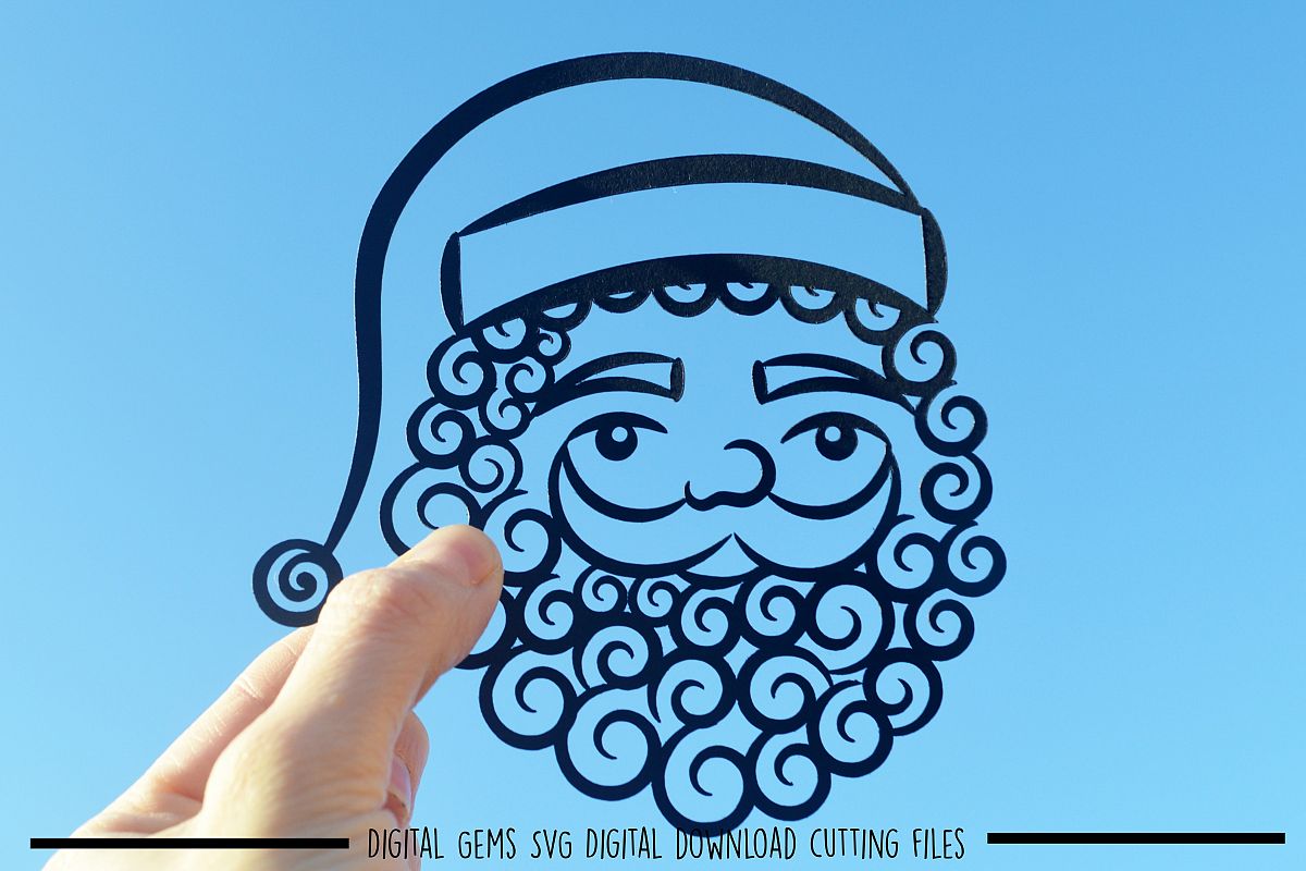 Santa paper cut SVG / DXF / EPS files example image 1
