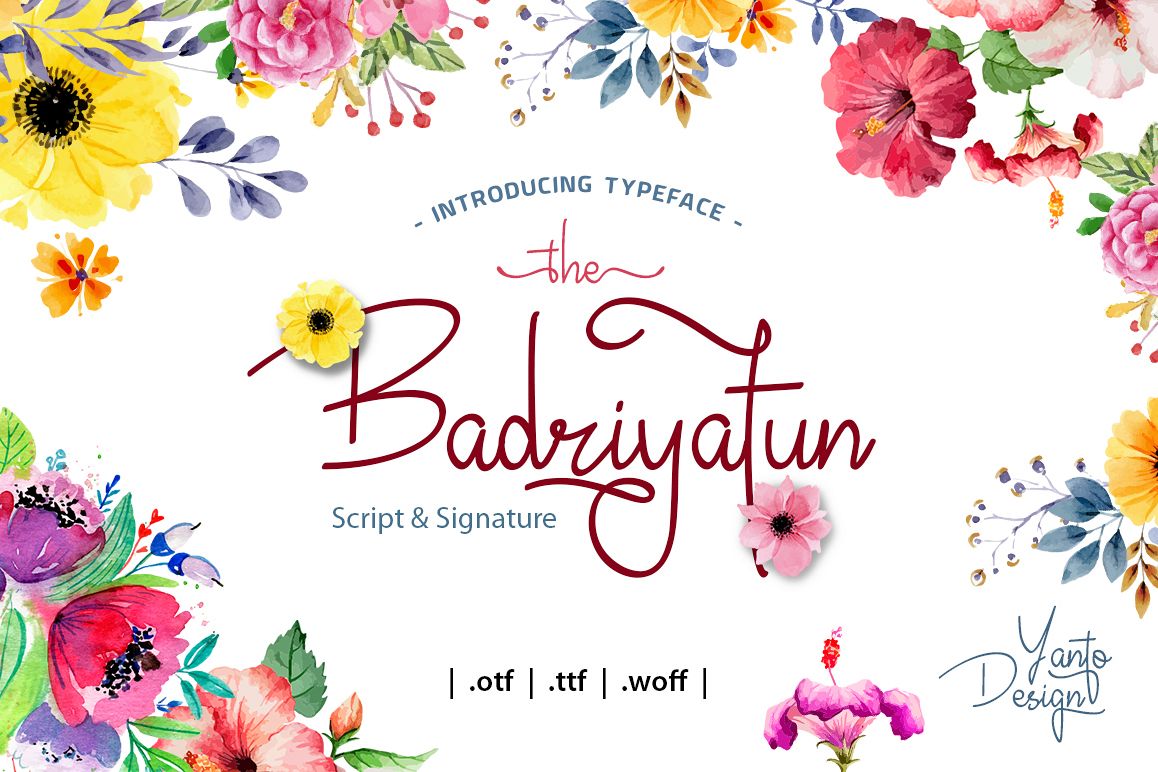 Badiryatun Script Font example image 1