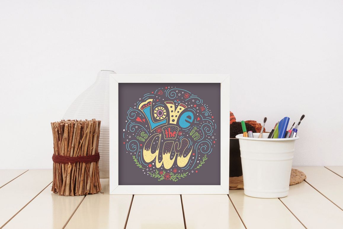 Lettering concept Love is in the Air example image 1