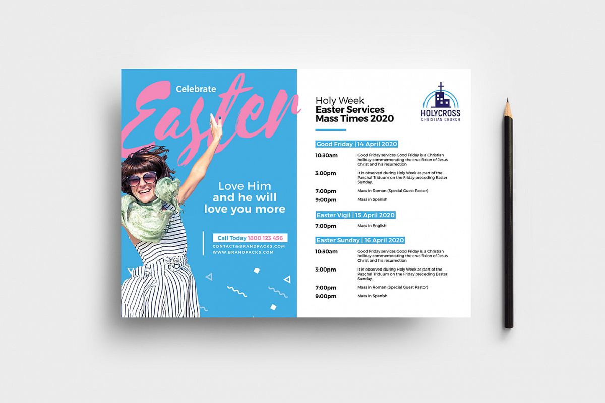 Easter Service Flyer Template example image 1