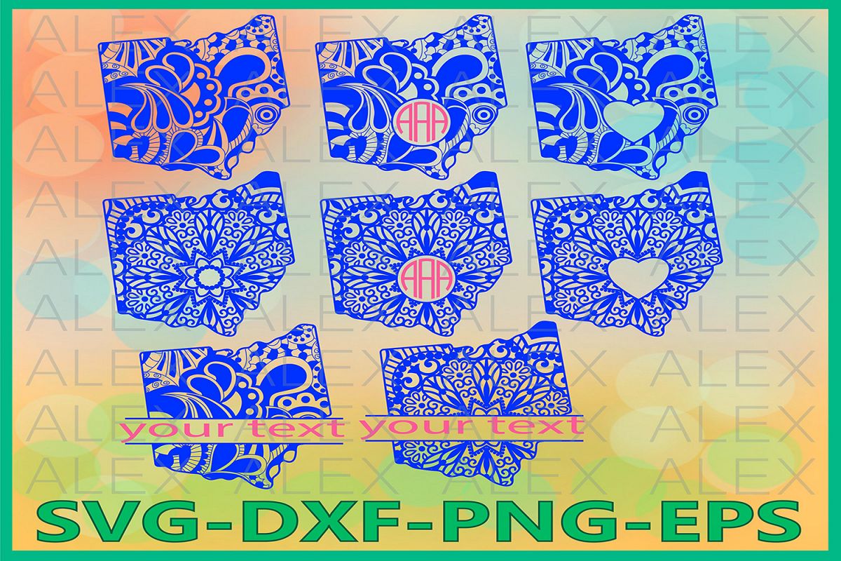 Ohio State SVG, Ohio Mandala SVG, Ohio Svg Files example image 1