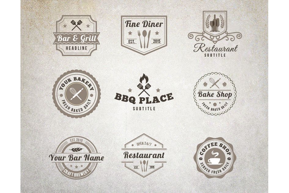 10 Vintage Restaurant Logos