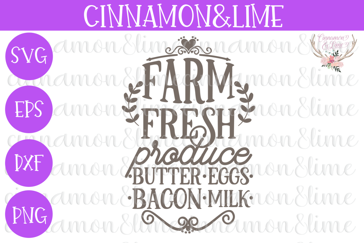 Farm Fresh Produce Wood Sign SVG example image 1