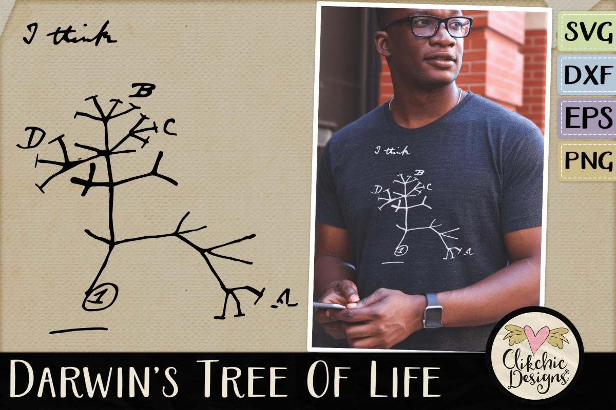 Darwin's Evolutionary Tree of Life SVG Cutting File example image 1